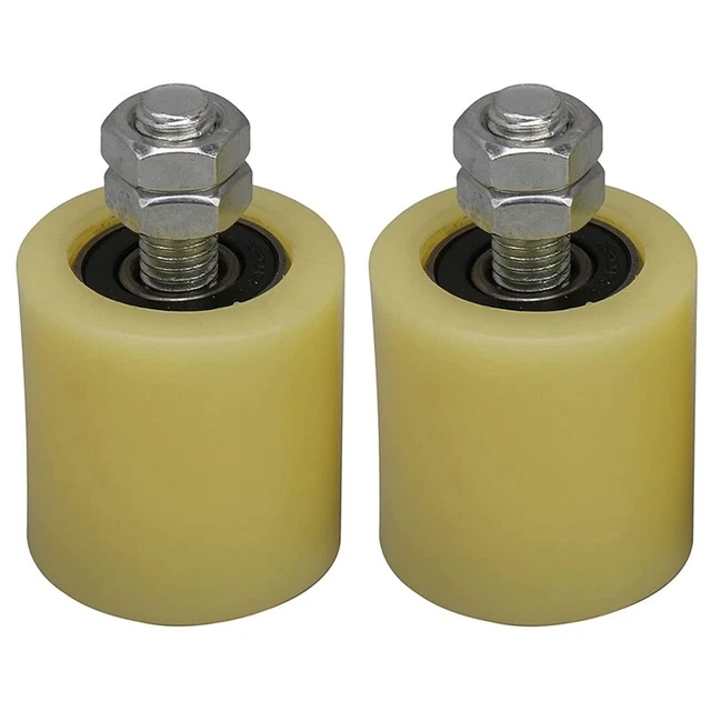 2 STÜCKE 48X50Mm Gelb Silber Nylon Stahl Flach Rollen Lager FüHrungs Rad 62 U5V6