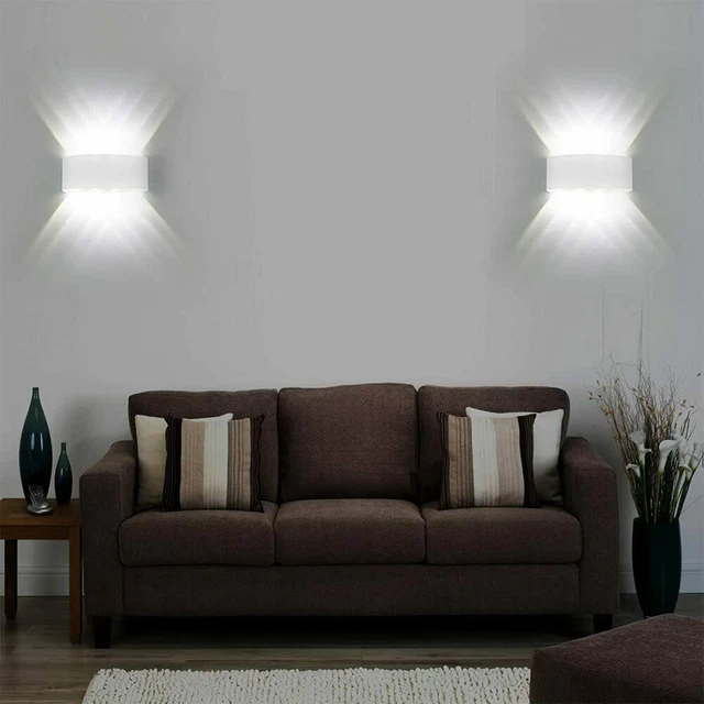 Applique Parete LED Bianco Interno Esterno 18W Doppia Luce Up&Down Impermeabile 3