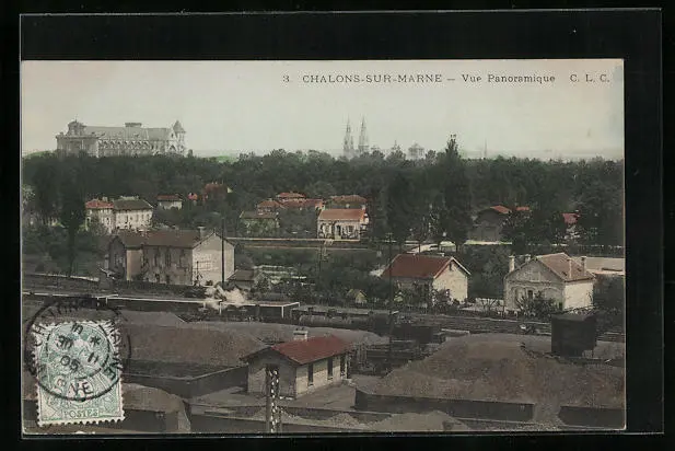 CPA Chalons-sur-Marne, panoramic view 1905