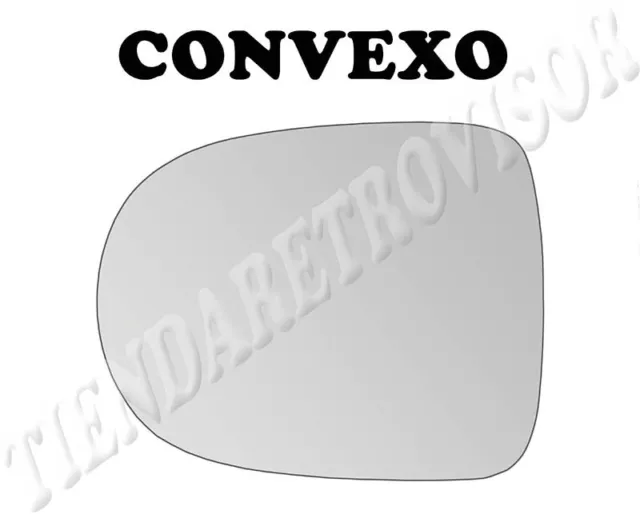 CRISTAL RETROVISOR PARA RENAULT CLIO 2008-2012 CONVEXO Izquierdo(Conductor)