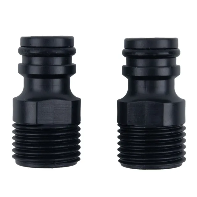 2PC 1/2 BSP-Threaded Tap Adaptor Garden Water Hose Quick Pipe Connector Fitting