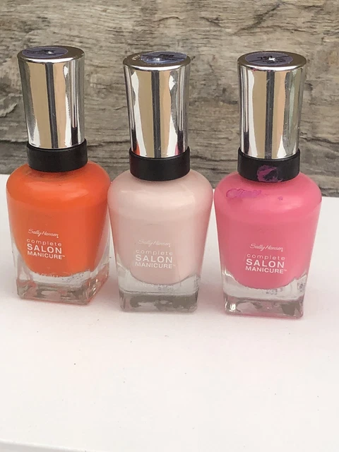 Lot of 3 Sally Hansen Complete Salon Manicure 765  768 767