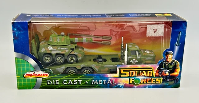 Set Majorette 'Squad Forces' - 2 Figurines + 3 Véhicules Militaires - Jouet Neuf