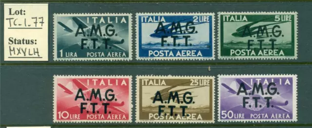 TC_1_77. TRIESTE (AMG FTT) - 1947 "DEMOCRATICA AEREA" set. Mint.  Great CV !