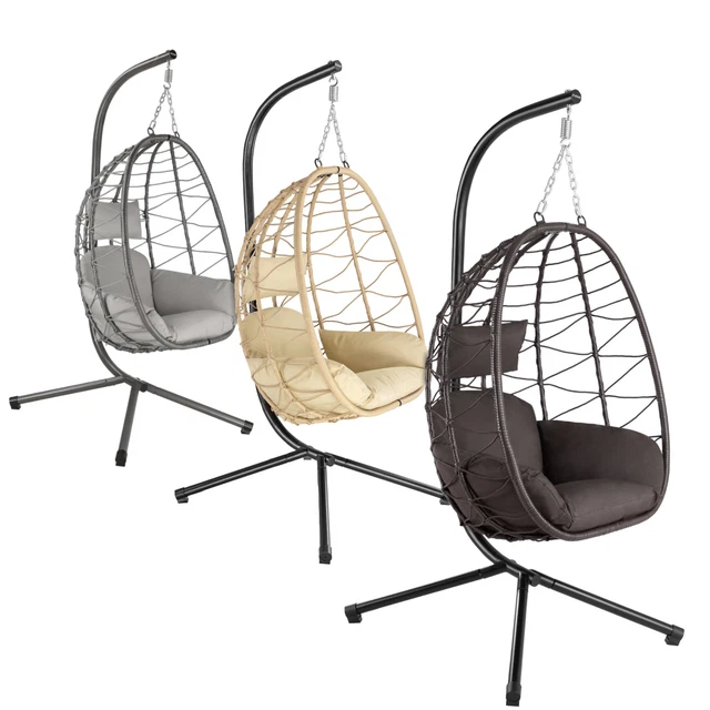 HinHocker Hängesessel mit Gestell, Outdoor & Indoor, Hängestuhl, Hängeschaukel