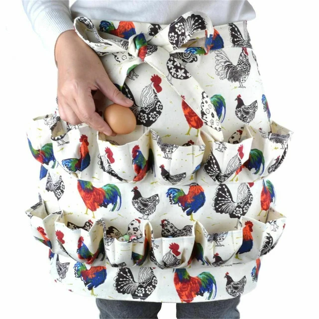 Delantal de colección de moda bolsillos sostén delantal para granja de pollos