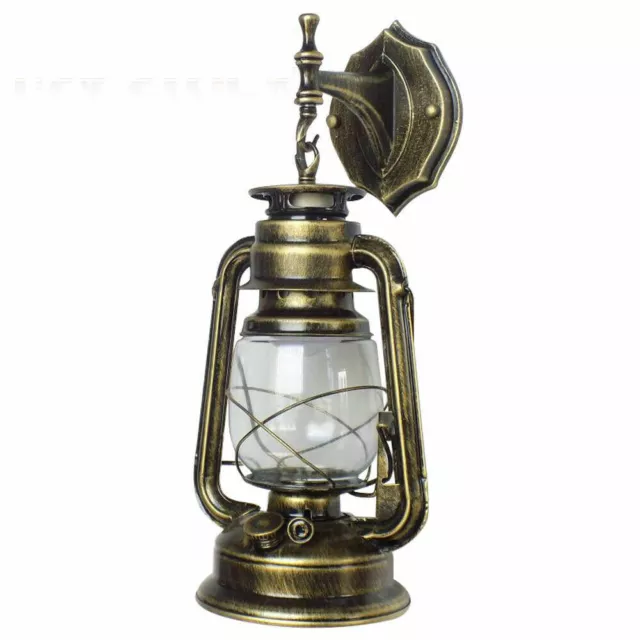 E27 Retro Antike Vintage Laterne Lampe Wandleuchte Industriell Licht Dekor Lampe
