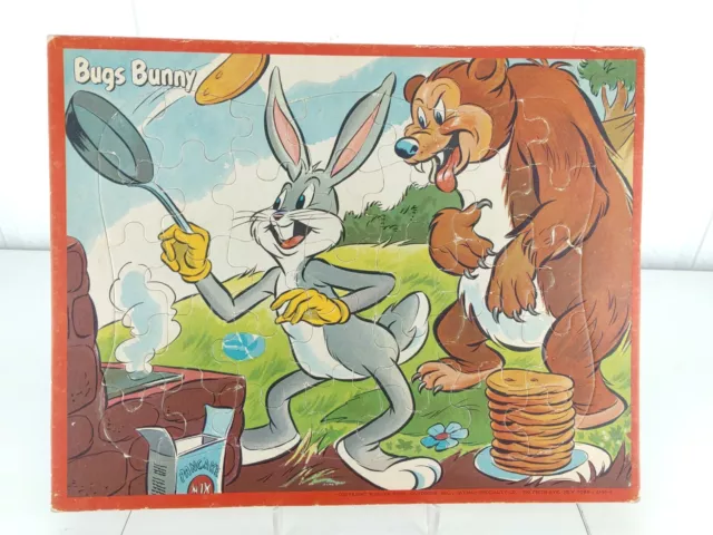 Vintage Warner Bros Bugs Bunny Tray Puzzle 14" x 11" Jaymar Specialty Co Rare