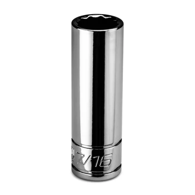 Capri Tools 12-Point Deep Socket, 1/4 in. Drive, Metric and SAE Sizes