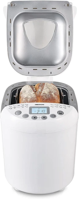 Meykey Macchina Per Il Pane Con 25 Programmi - Timer 13h, Capacità 1000g, Acciaio Inox, 550W - Foto 6