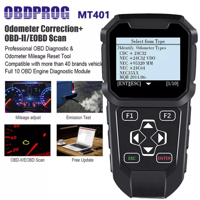 Automotive OBD2 Mileage Car Correction Diagnostic Odometer Scanner Adjustment