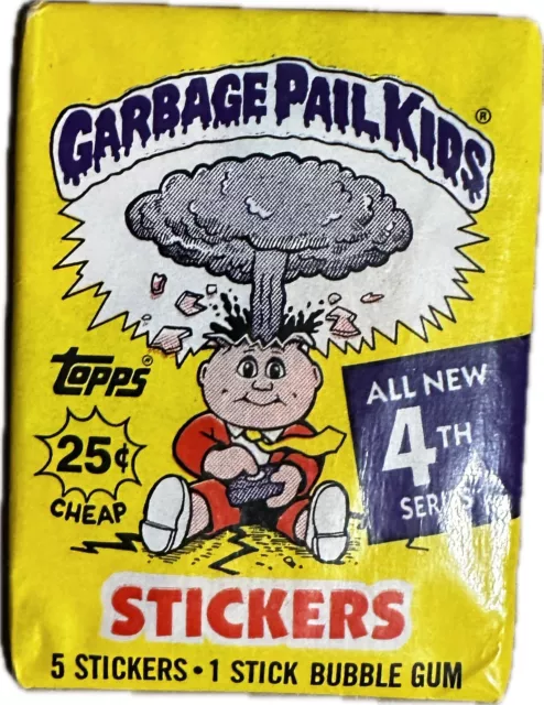 Garbage Pail Kids Cards 4th Series Stickers Sealed Wax Pack New Sealed Gross Out