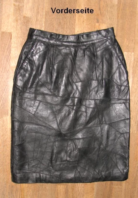 Jupe Longue En Cuir Noir - Taille 36 (tour De Taille 66 Cm) - Style Crayon élégant
