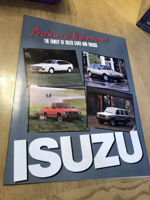 1987 Isuzu Impulse I-Mark Pickup Truck Trooper Car Sales Brochure Folder