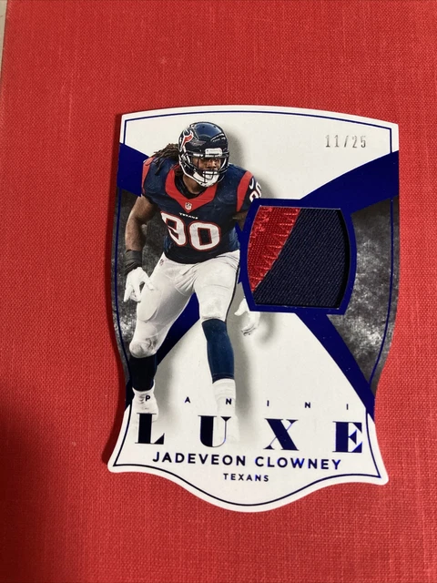 JADEVEON CLOWNEY 2015 panini LUXE #'d 11/25 Patch card HOUSTON TEXANS #26 /25