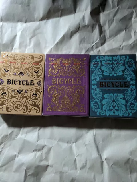 Bicycle Jubilee, Majesty, Sea King playing cards decks x3 lot new