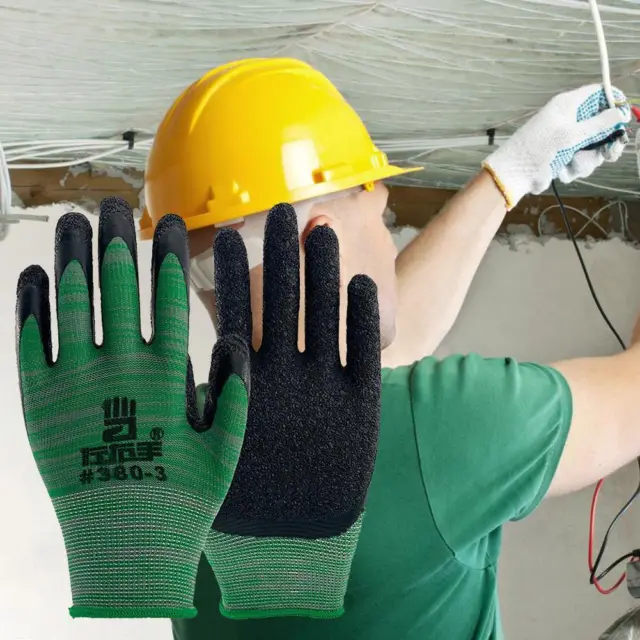 Lot de 12 paires de gants de travail taille 10 gants latex dBi : :  Bricolage