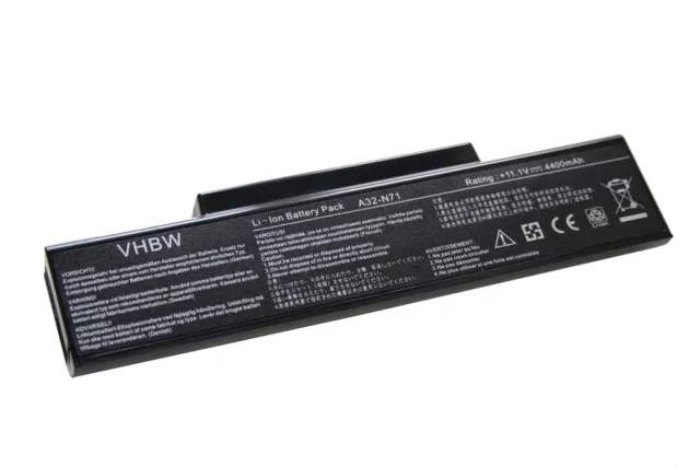 LAPTOP BATTERY 4400mAh for ASUS K72Y, K73, K73E, K73J, K73JK, K73S, K73SV