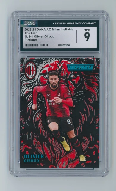 AUTOGRAPH OLIVIER GIROUD AC MILAN FRANCE Lille PANINI GOAL MACH AUTO HAND SIGNED