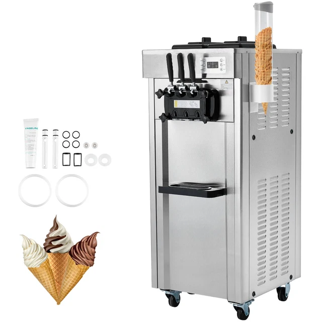 Machine à Glace Italienne Kolice KLICM-28S – Commerciale ETL 20L, 220V (Acier Inox)