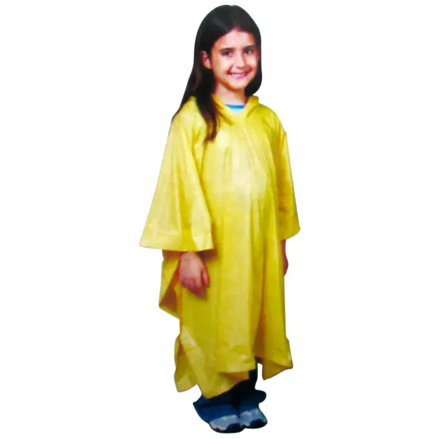 Kids Boy Girl Waterproof Jacket EVA Raincoat Poncho Hooded Coat Rainwear Outwear