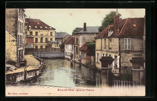 CPA Mouy, Quai du Thérain