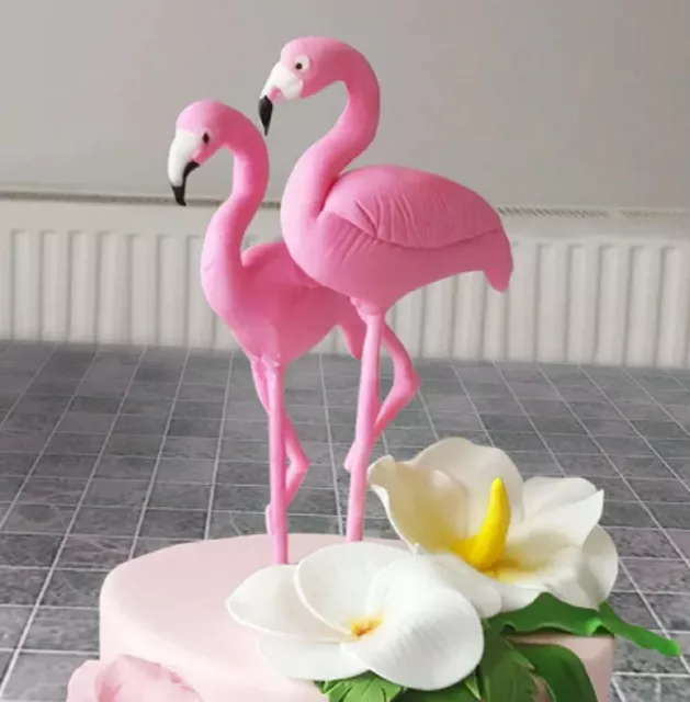 1 x BRIGHT PINK FLAMINGO CAKE TOPPER CELEBRATION DECORATION BIRTHDAY PICK UK