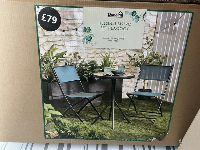 DUNELM HELSINKI BISTRO Set Peacock 79.00 PicClick UK