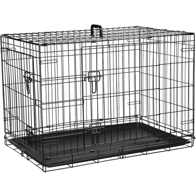 Dog Cage Puppy Pet Crate Carrier - Small Medium Large S M L XL XXL Metal