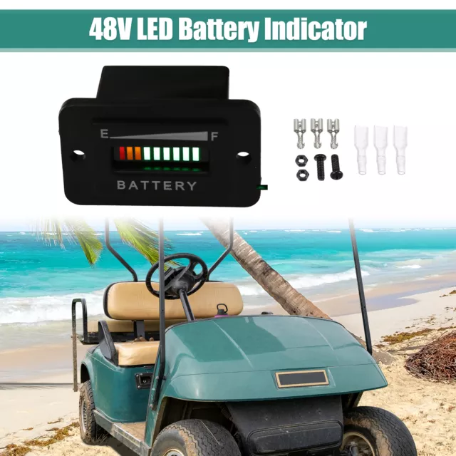 48V LED Battery Gauge Meter Fuel Meter for EZGO for Yamaha Golf Cart Club Car
