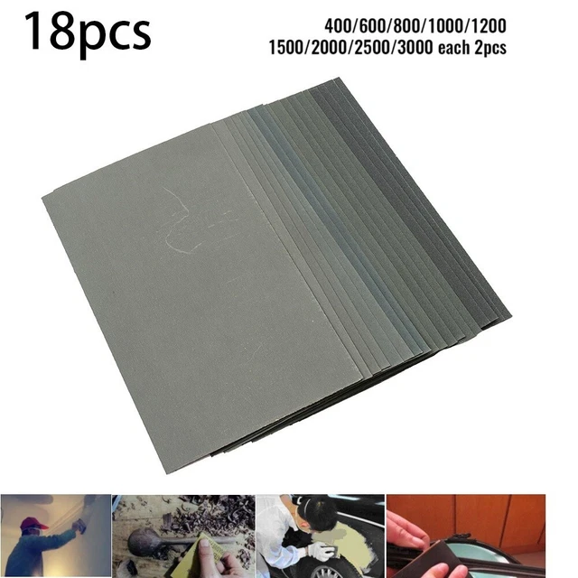 Papel de lija para pulir madera de vidrio metálico 400-3000 G pulido placa de lijado