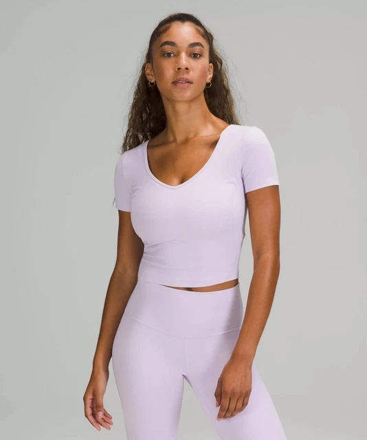 lululemon align size 6 lavender dew short sleeve tee shirt