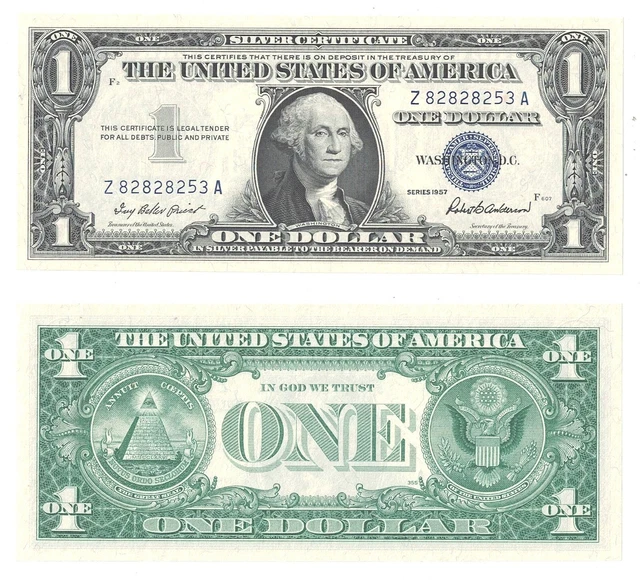 1957 $1 Silver Certificate Fr 1619 Uncirculated #253