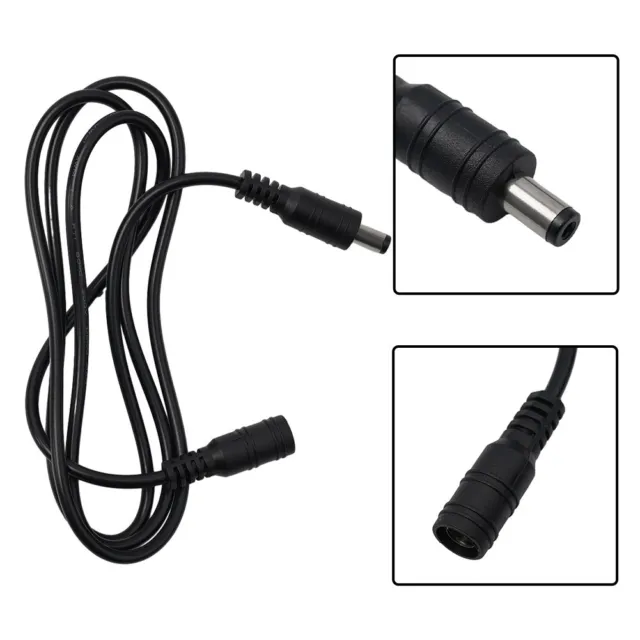 Cable d'extension d'alimentation DC caoutchouc silicone noir pour cam??ras de s