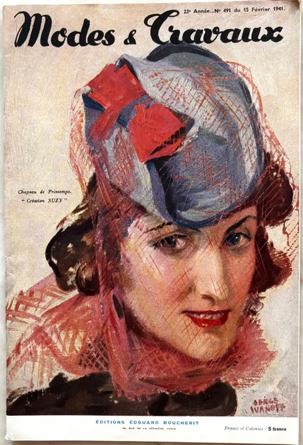Revue Ancienne LA MODE N°38 Du 23 Septembre 1923 - Couture Chapeaux Et Supplément Broderie