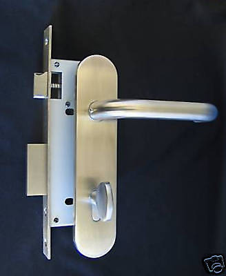 Entry Door Mortise Lock Set Hardware Stainless Steel Finish Style:Institution