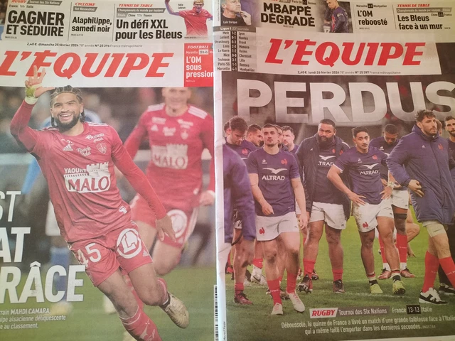 LOT 2 L'EQUIPE 25 & 26 février 2024_ Rugby FRANCE 1313 ITALIE le