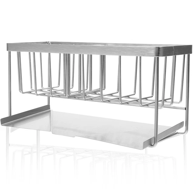 Soporte de goteo de cocina de acero inoxidable esponja lavabo