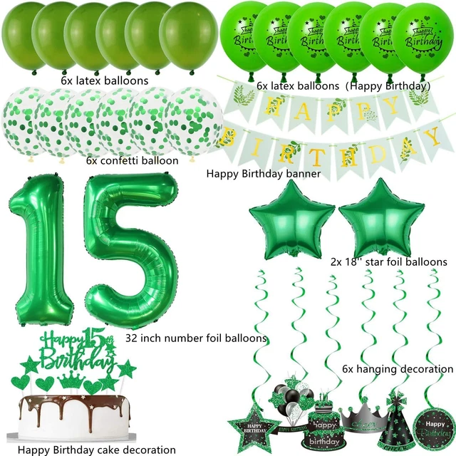 26. Geburtstag Deko-Set In Schwarz – Mit Folienballons, Girlande, Latexballons & Tortendeko, Perfekt Für Frauen & Männer