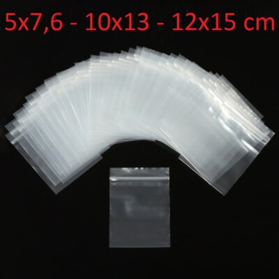 5,1 x 7,6 cm Sacchetti in plastica richiudibili per Gioielli nuosen 100 Sacchetti Trasparenti con Chiusura a Zip Caramelle 