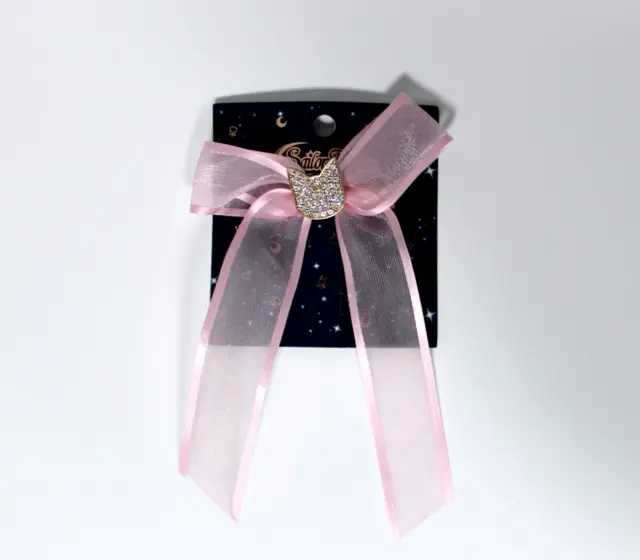 Sailor Moon Artemis Bling Pink Hair Bow Clip