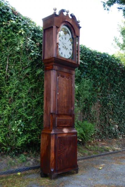 Antique Grandfather Clock, 8-Day, Restored Movement.