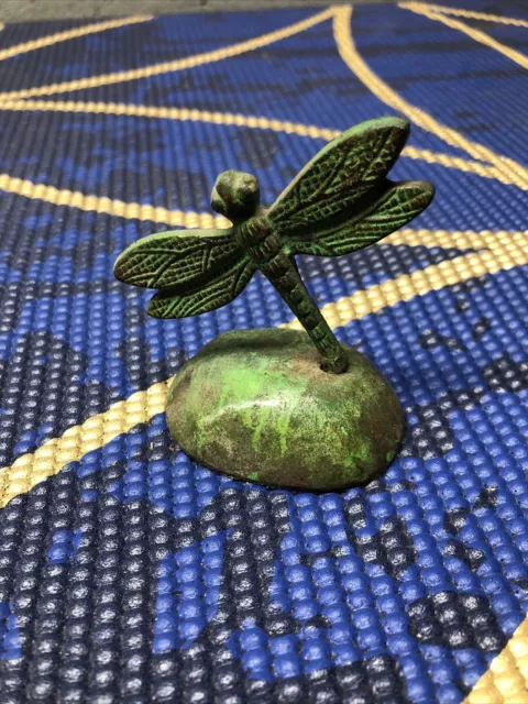 Metal Dragonfly Figurine 2.5”x2”