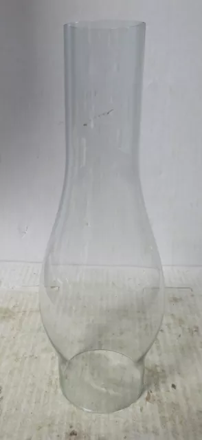 10" x 2-1/2" Clear Chimney Hurricane Glass Globe Shade Antique GWTW Oil Lamp