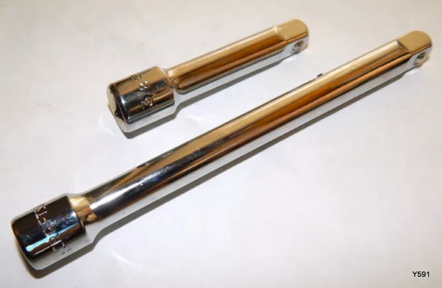 2 Pieces Chrome Craftsman 3/8" Drive 3" 6" OAL Socket Extensions 44261 44264