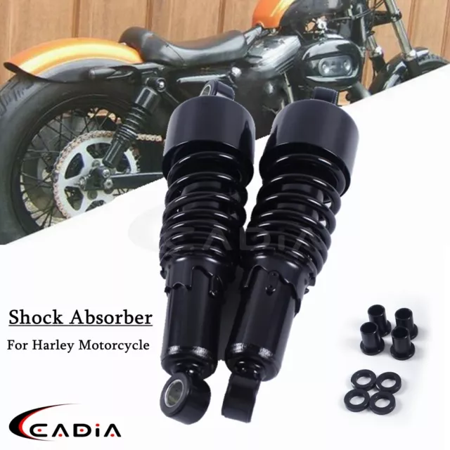 Black Rear Shocks Progressive Suspension 10.5" Absorber For Harley Sportster 883 2