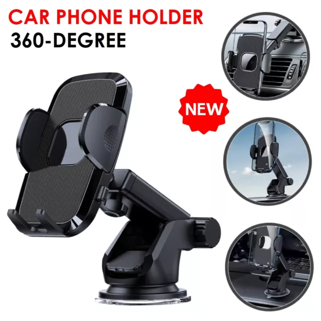 360° Car Phone Holder Universal Mount Stand Windscreen Gravity Dashboard Suction