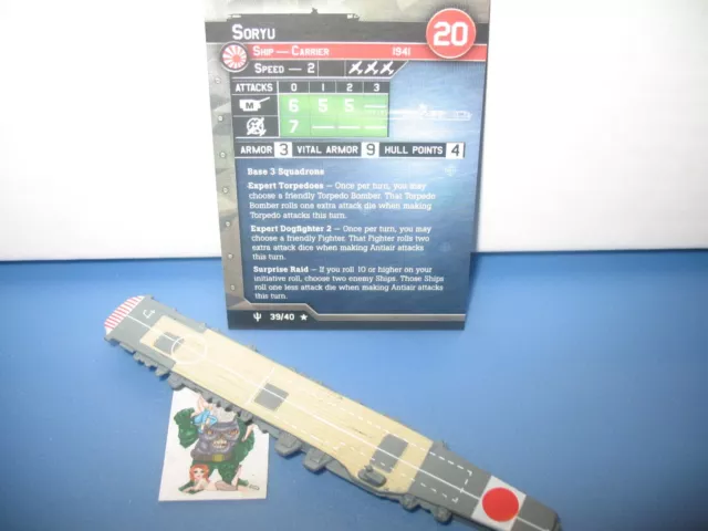 =Axis Allies War at Sea FLANK SPEED Soryu 39/40 with card=