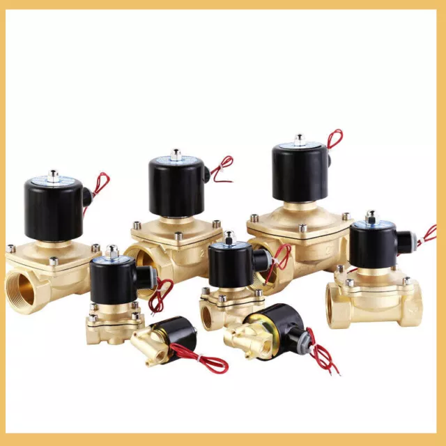 AC 220V DC 12V-24V Normally Closed Electric Solenoid Valve Water Air Brass N/C