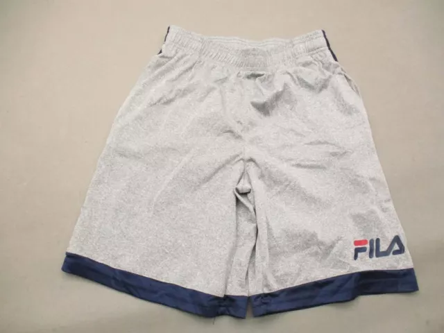 FILA Size L 14-16 Boys Gray Athletic w/Pockets Performance Track Shorts T983